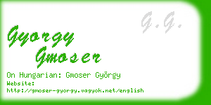gyorgy gmoser business card